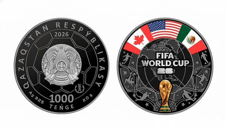 Нацбанк Казахстана выпустил коллекционные монеты к ЧМ по футболу
