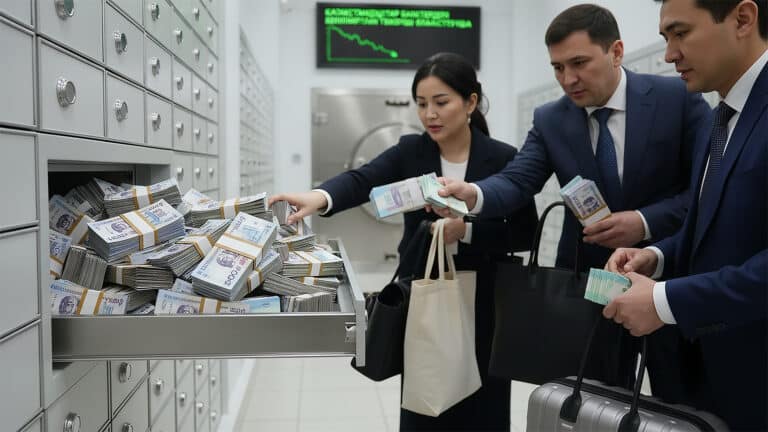 Казахстанцы опустошают крупнейшие банки, пока бизнес несет деньги