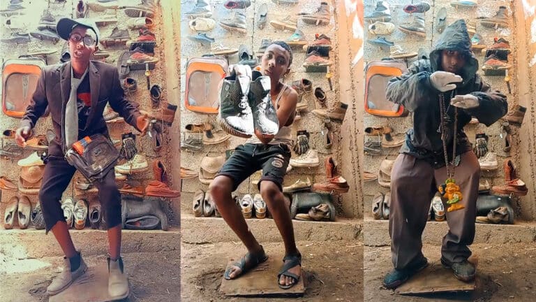 Парень из Эфиопии стал вирусным благодаря одежде из мусора