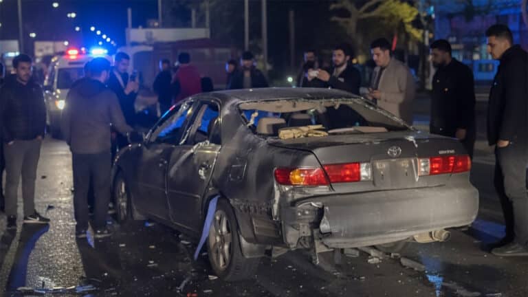 Под Алматы водитель Toyota Camry протаранил припаркованный грузовик