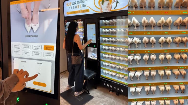В Китае появились автоматы, которые идеально подбирают обувь