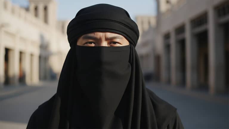 Мужчина в никабе пытался сходить на свидание втайне от жены