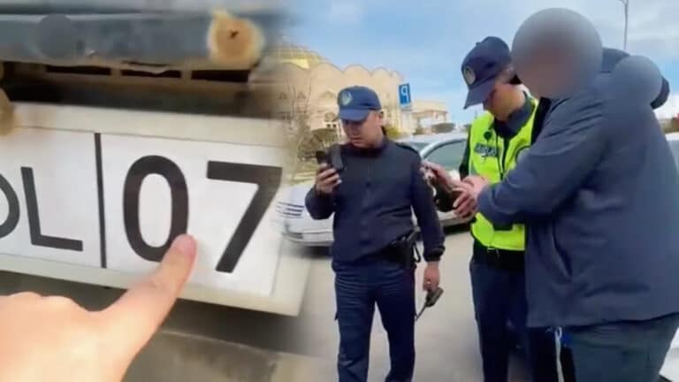 Полиция Уральска задержала Toyota Hilux с бумажными госномерами