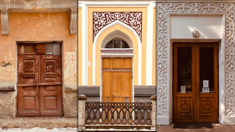 Exploring the unique building doors of Almaty