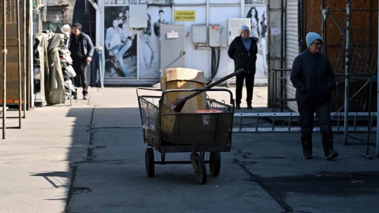 «Неудобно же»: Берик Уали поспорил с жительницей Семея из-за тележек на базаре