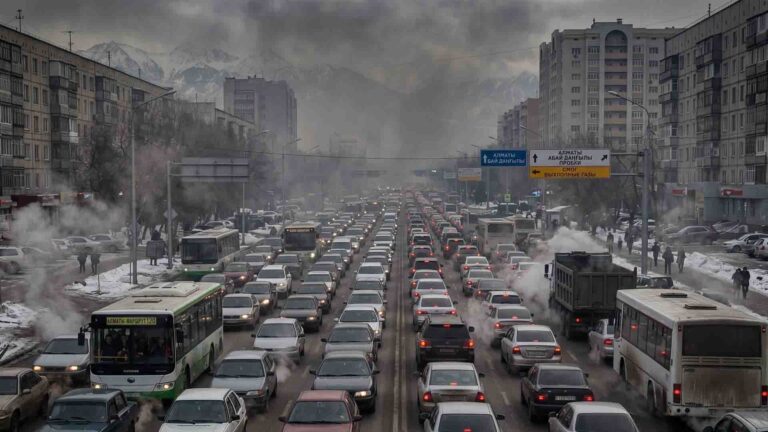 Алматының ауасын негізінен автокөлік газы ластайды