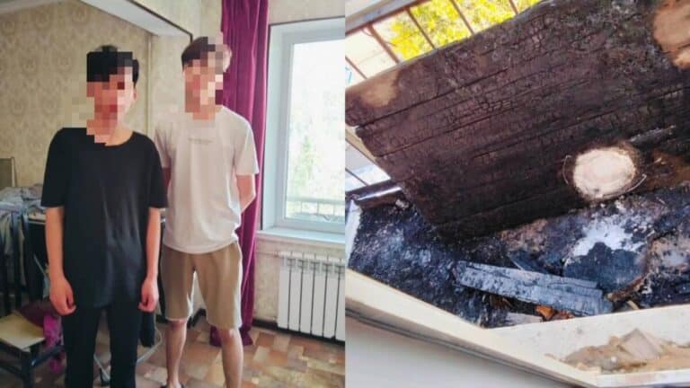 Қызылорда қаласында өртеніп жатқан үйден екі бала құтқарылды