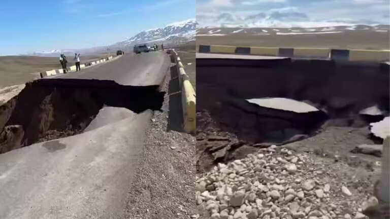 Паводки вызвали обрушение трассы Кеген – Нарынкол в Алматинской области