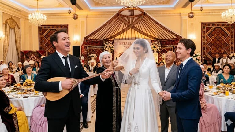 Spider-Man in a chapan? Tom Holland and Zendaya’s fictional Kazakh wedding