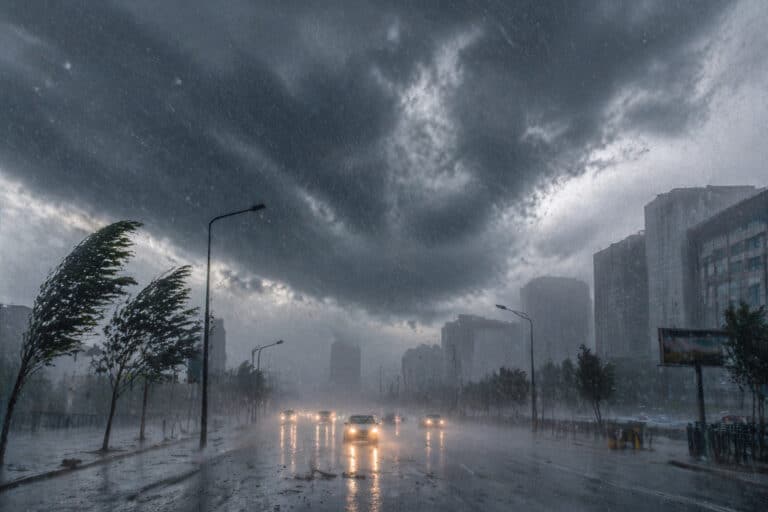 Дожди, снег и сильный ветер: штормовое предупреждение объявили в 16 регионах