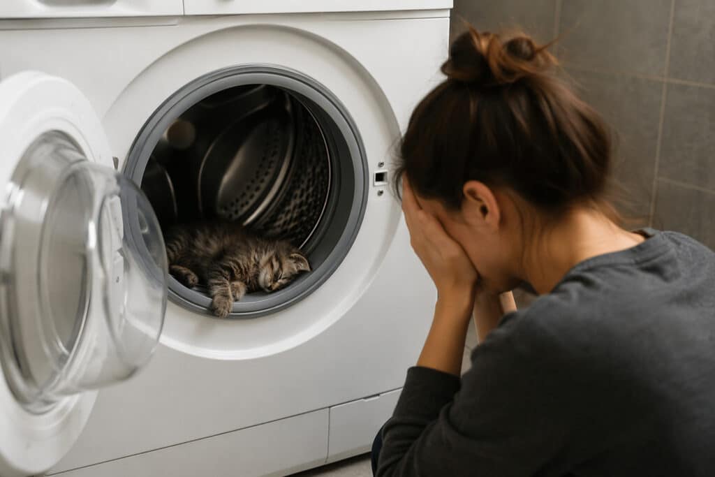 Блогершу из Семея оштрафовали на 10 МРП за гибель котенка в стиральной машине