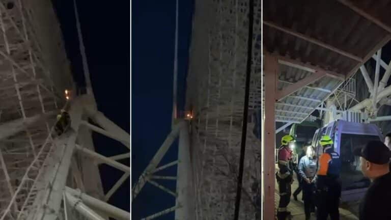 В Астане загорелось колесо обозрения