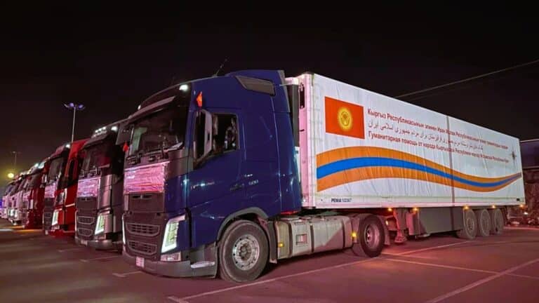 Қырғыз гуманитарлық көмегі Иранға жетті (видео)