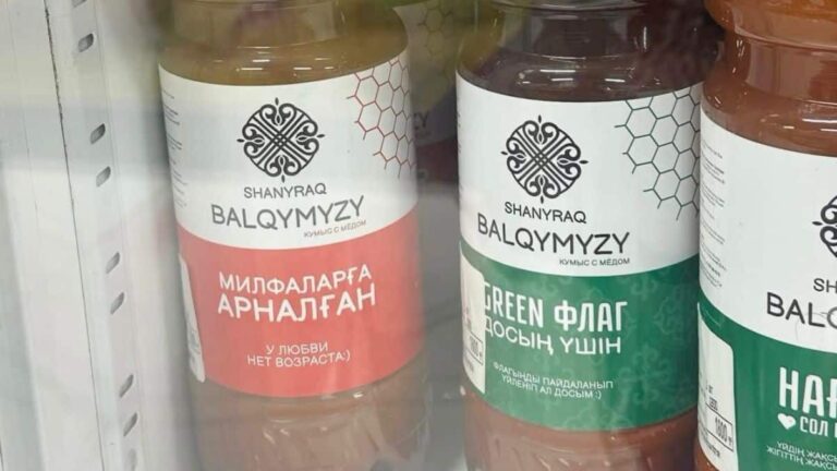 «Милфаларға арналған қымыз»: Дүкен сөрелеріндегі жазулар жұртты таңғалдырды