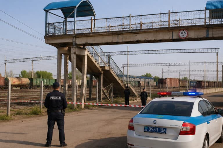 Женщина погибла после падения с пешеходного моста в Атырауской области