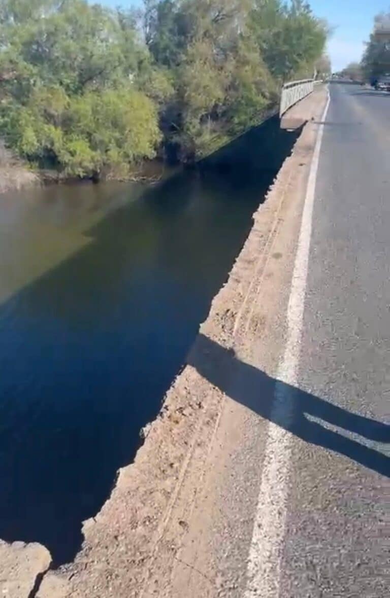 В «КазАвтоЖоле» рассказали, почему рухнул мост через р.Чаган в ЗКО