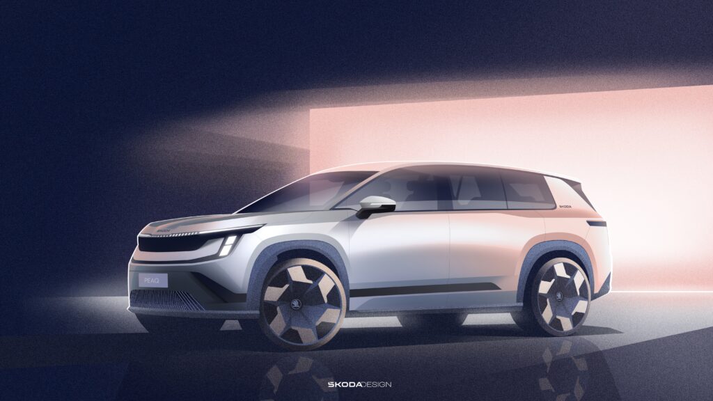 Skoda жеті орындық жаңа Peaq флагманының алғашқы суреттерін көрсетті
