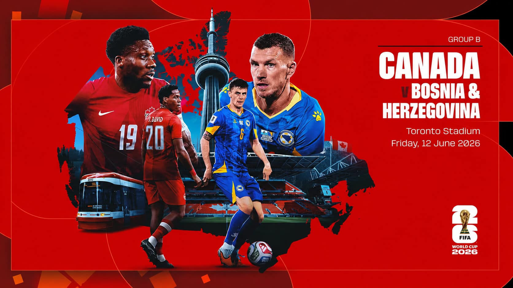 Во второй игровой день чемпионата мира-2026 по футболу Канада сыграет с Боснией и Герцеговиной, а США встретятся с Парагваем