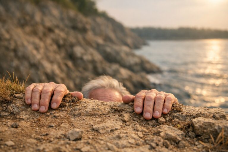 Решил искупаться после работы: 70-летний мужчина сорвался с обрыва в СКО