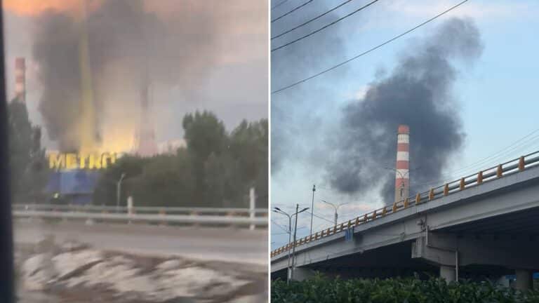 Крупный пожар произошел на подстанции Западного теплового комплекса в Алматы