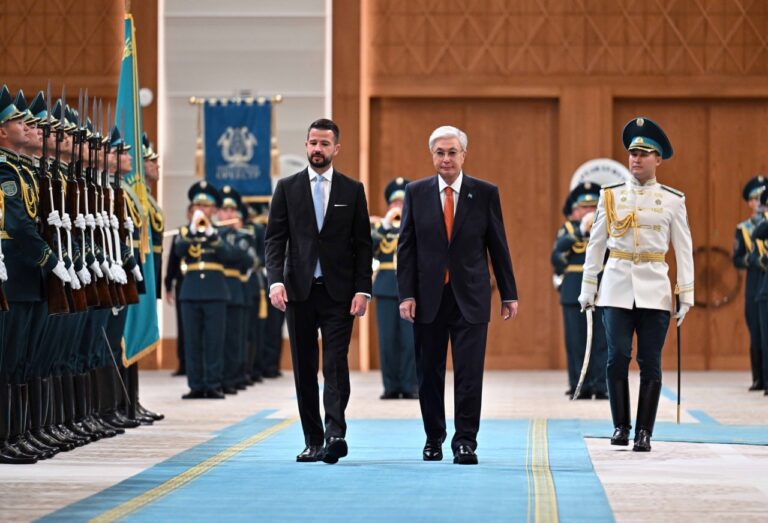 Тоқаев Тәуелсіздік сарайында Черногория Президентін қарсы алды