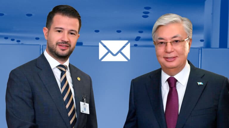 Токаев направил телеграмму президенту Черногории после его визита в Астану