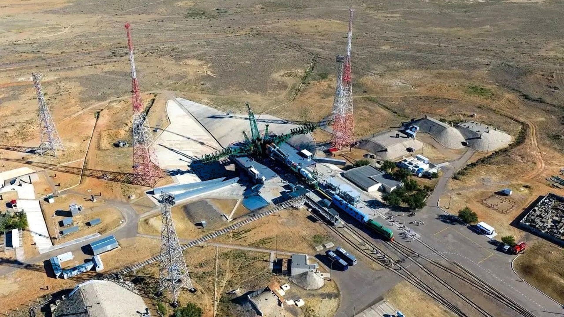 Байқоңыр ғарыш айлағындағы Союз МС-26 ғарыш кемесі