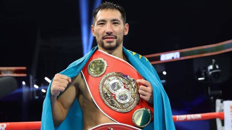 Жанибек Алимханулы отказался от титула WBO и перешел во второй средний вес