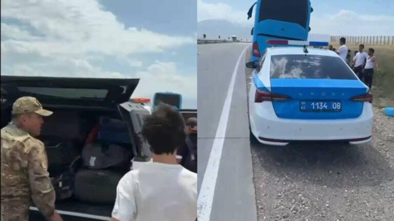 В Жамбылской области полицейские спасли 37 юных футболистов из Узбекистана