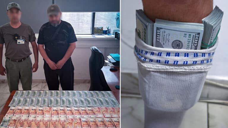 Шетел азаматы 70 мың долларды денесіне жапсырып өтпек болған