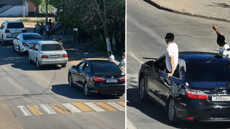 Свадебный кортеж устроил нарушения ПДД в Жезказгане: наказаны шесть человек