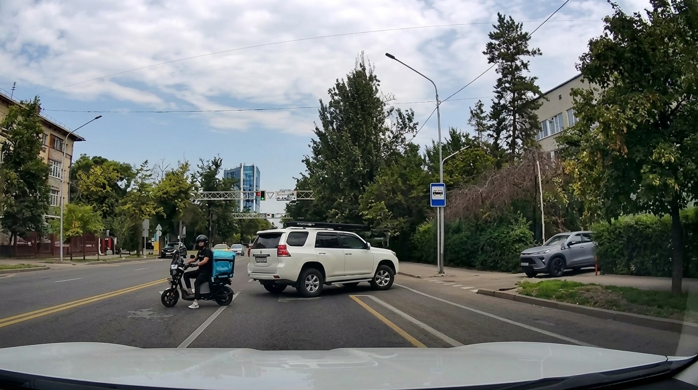 курьер, ПДД, опасный маневр, нарушение ПДД