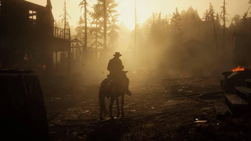 кадр из игры "Red Dead Redemption 2", бильд-редактор: Милош Муратовский