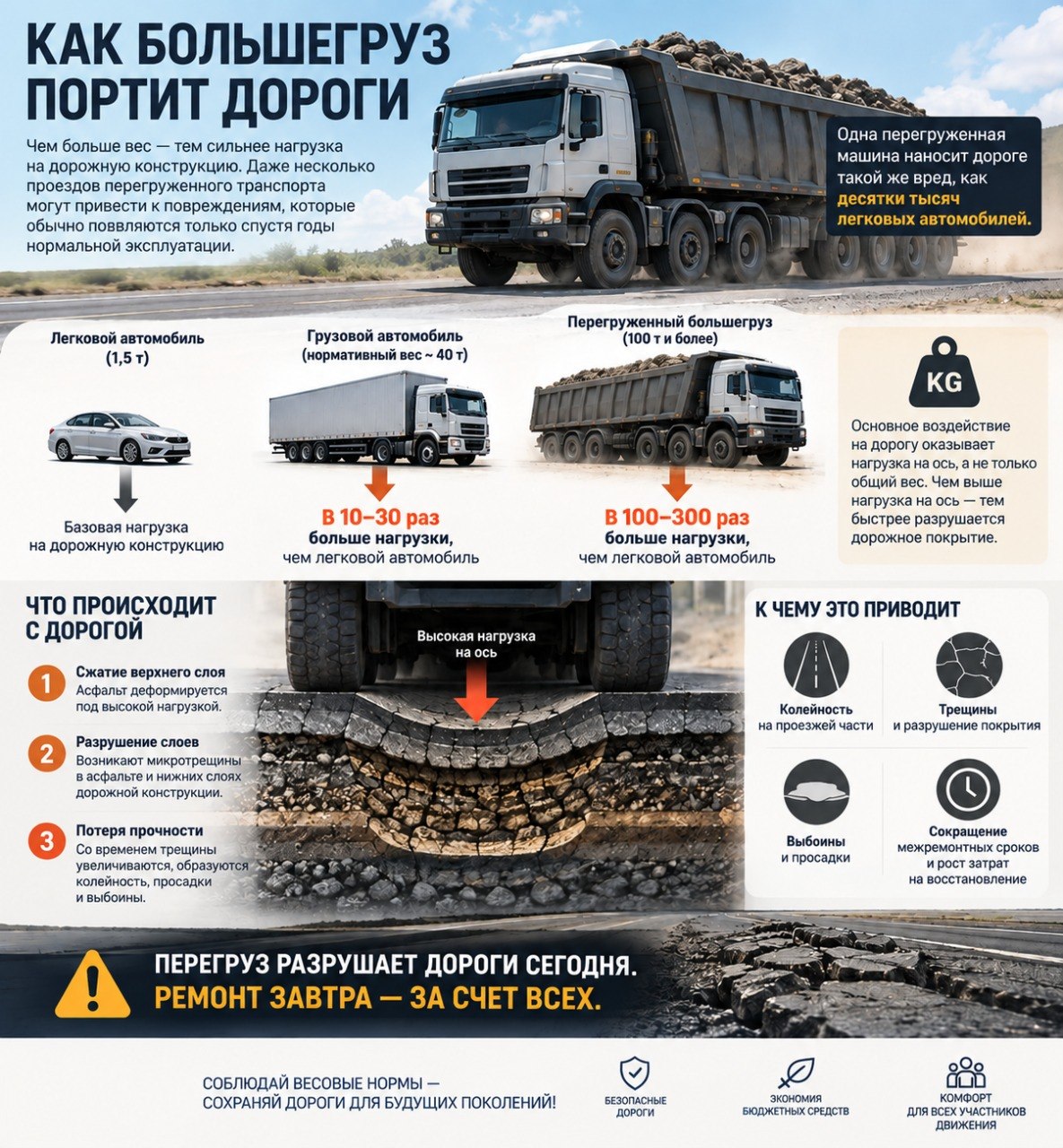 перегруз на трассе, казавтожол