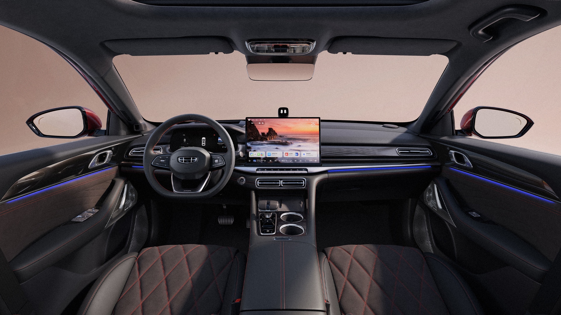 салон джили галакси префейс, салон Geely Preface L Plus