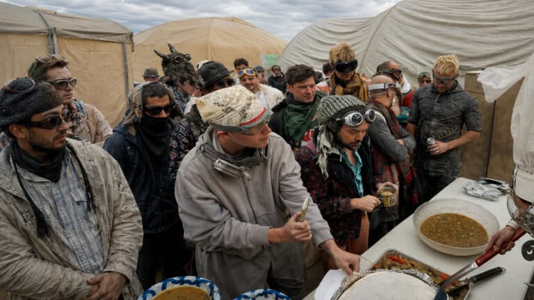 Kazakh team serves beshbarmak at Burning Man in bid to feed thousands