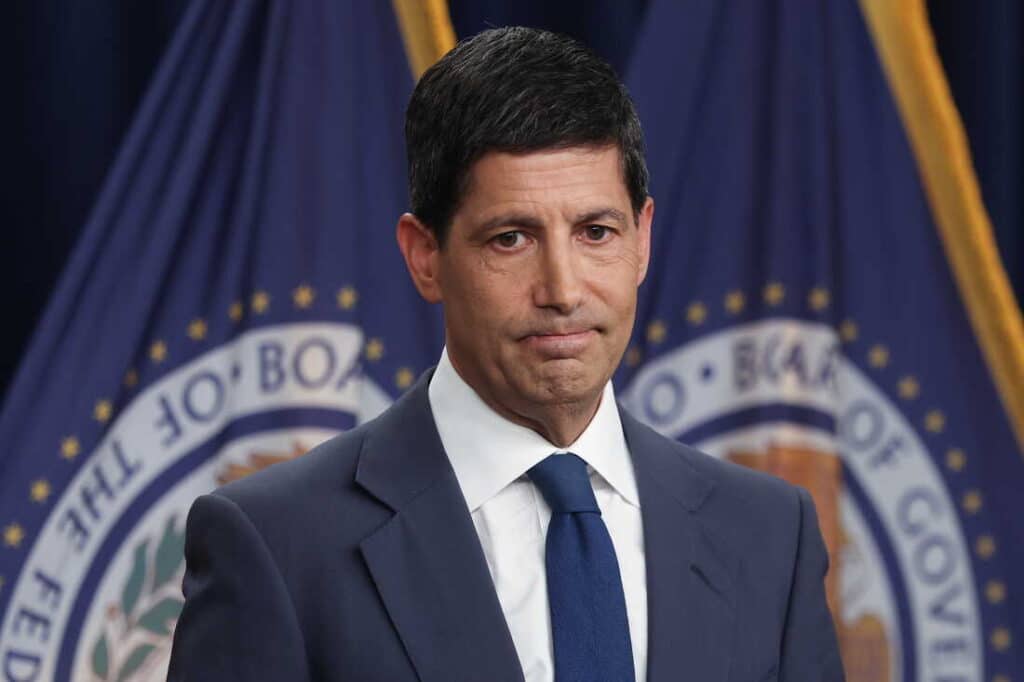 WASHINGTON, DC - JULY 29: Federal Reserve Chair Kevin Warsh speaks during a news conference at Federal Reserve Headquarters on July 29, 2026 in Washington, DC. The press conference follows Federal Open Market Committee meetings where policymakers kept the interest rate unchanged.  (Photo by Win McNamee/Getty Images)