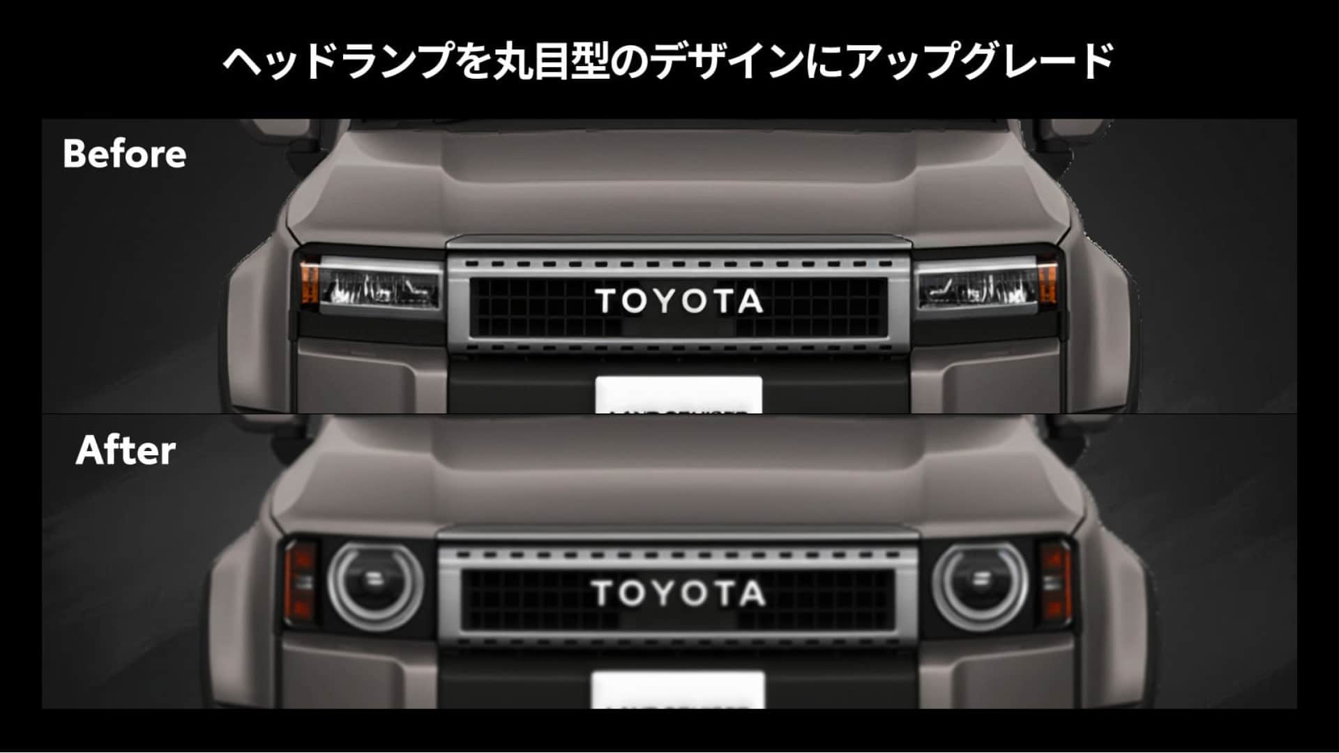 Toyota Land Cruiser 250, круглые фары, прадо, прадик
