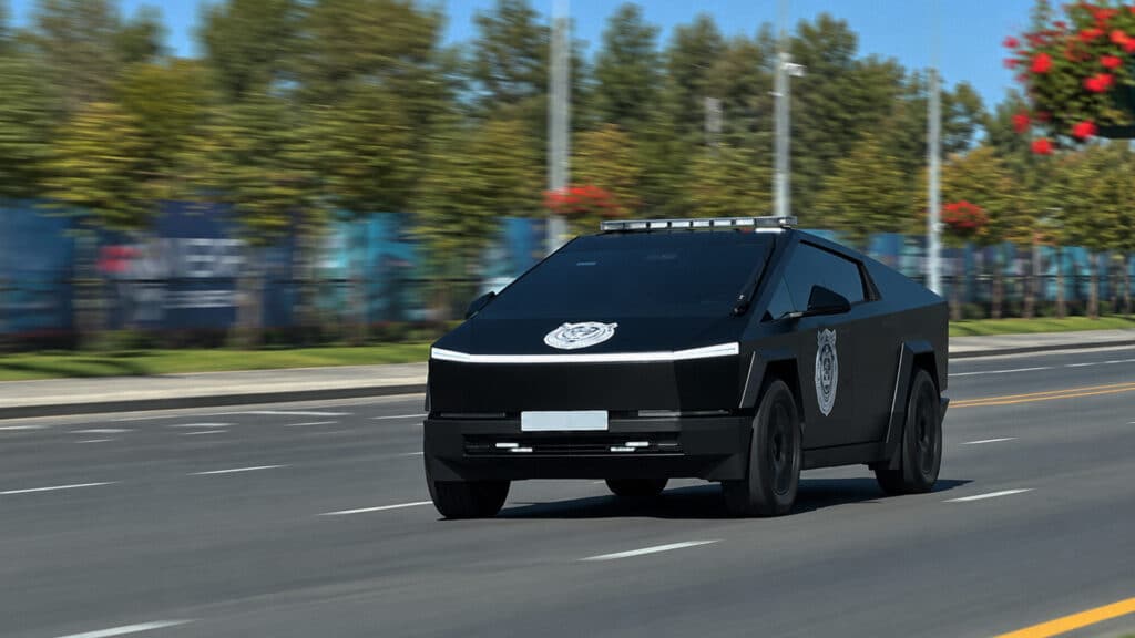 Житель Алматы снял Tesla Cybertruck во главе кортежа короля Бельгии