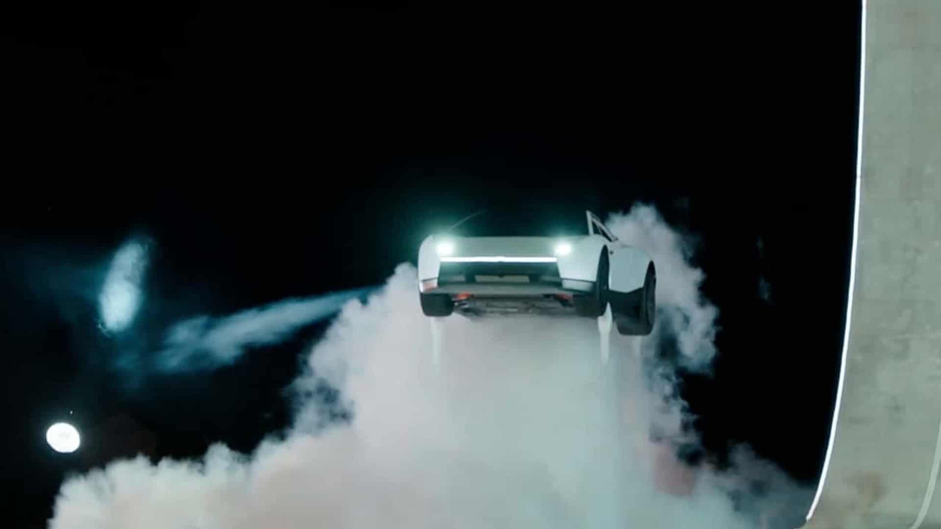 летающая тесла, летающая tesla, Tesla Roadster, тесла родстер, презентация тесла