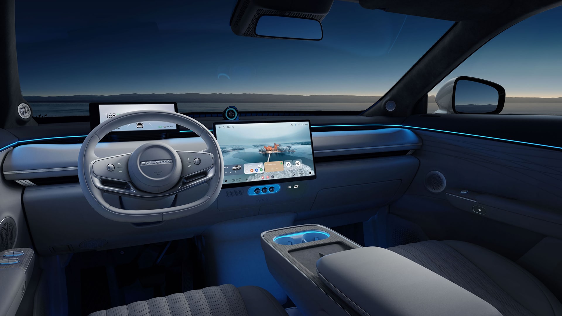 Exlantix ET салон, Exlantix Казахстан, Exlantix ET цена, Chery гибридный кроссовер