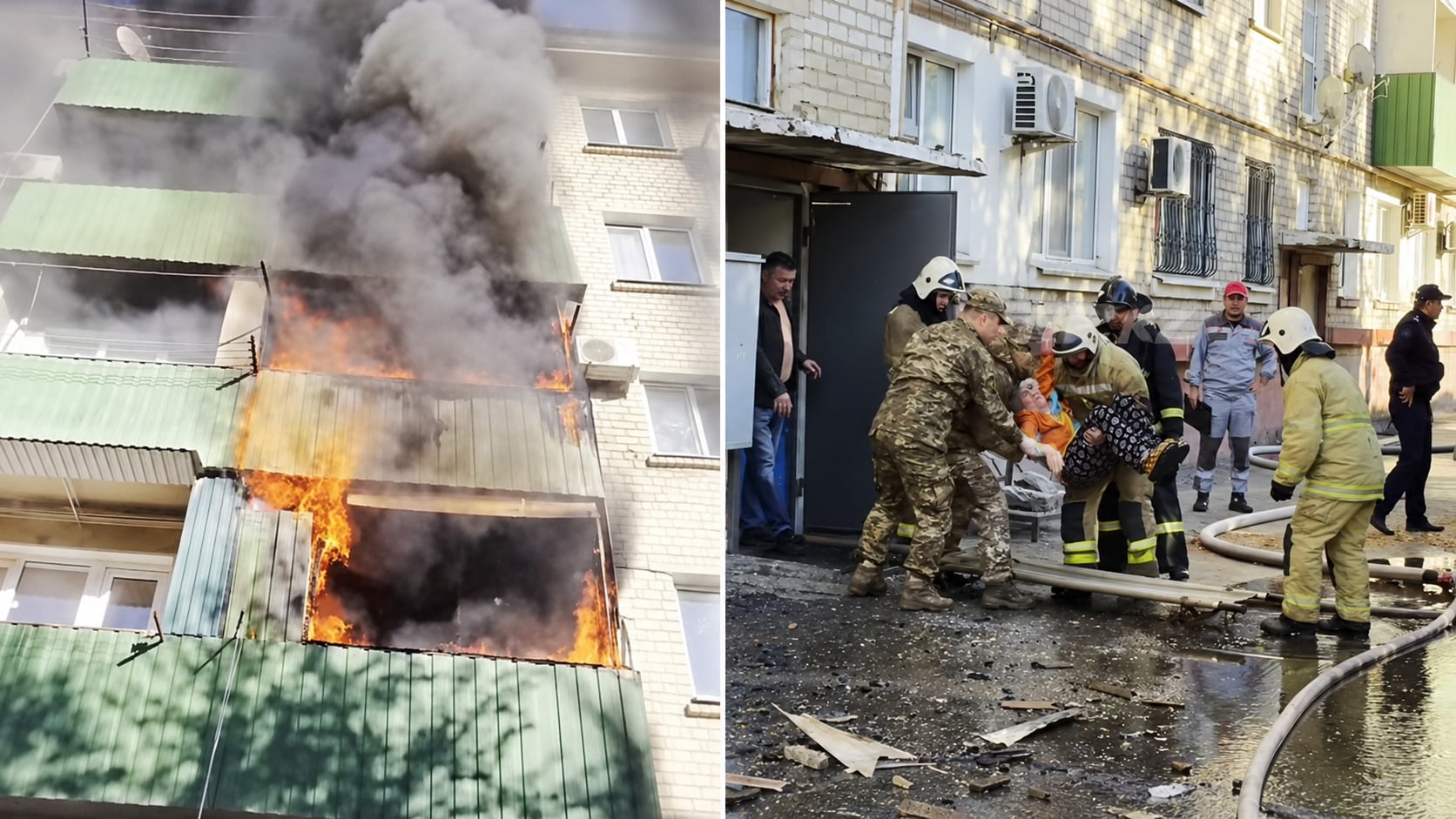 В Атырау спасли семь человек из горящего жилого дома — включая ребенка